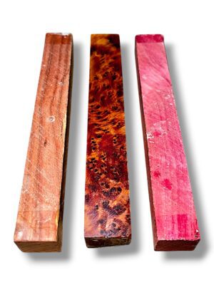 Wild Olivewood, Thuya Burr, Pink Ivory