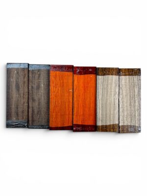 walnut, padauk, wenge, maple, purpleheart, amazaque