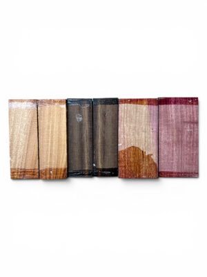 walnut, padauk, wenge, maple, purpleheart, amazaque