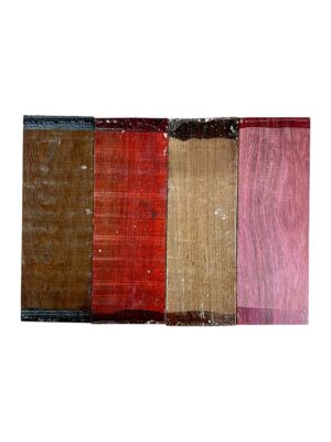 wenge, padauk, walnut, purpleheart