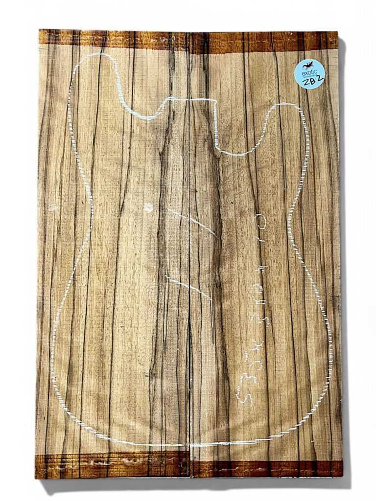 Rippled Zebrano Guitar Top