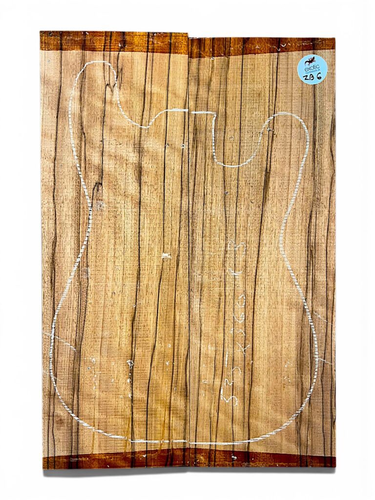 Rippled Zebrano Guitar Top