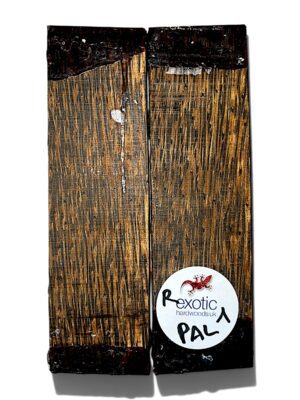 Black Palmwood Razor Scales - 150 x 38 x 5mm approx ( PAL 1 )