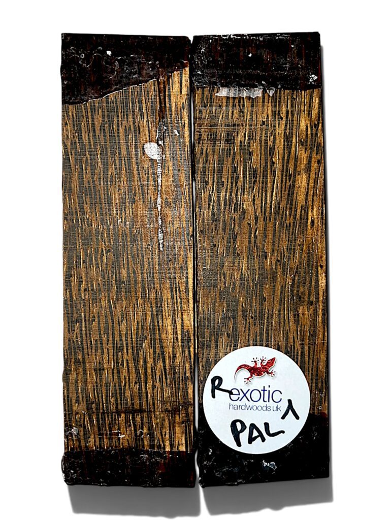 Black Palmwood Razor Scales - 150 x 38 x 5mm approx ( PAL 1 )