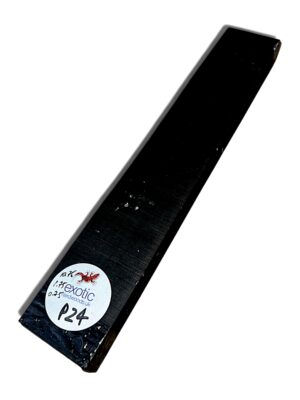 Ebony 10.75"x1.75"x0.75" ( approx ) air dried - P 24 with cracks