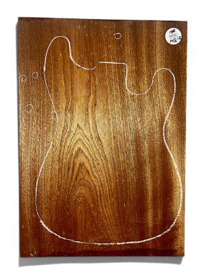 African Mahogany 1 piece body blank 21" x 14" x 2" - MQ12 (with some pin worm)