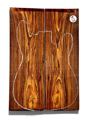 Mexican Cocobolo Rosewood Guitar Top – Bookmatched Pair ( M6 )