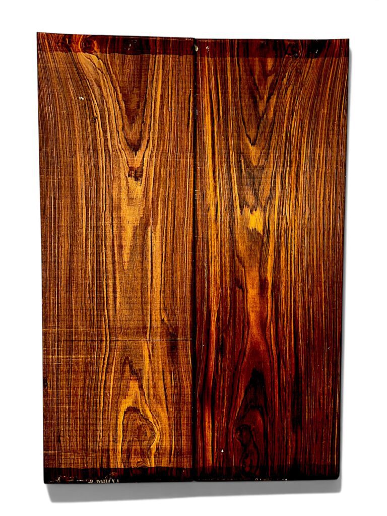 Exhibition Grade Mexican Cocobolo Rosewood Guitar Top – Bookmatched Pair ( M7 ) - Image 4
