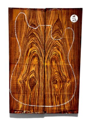 Exhibition Grade Mexican Cocobolo Rosewood Guitar Top – Bookmatched Pair ( M8 )