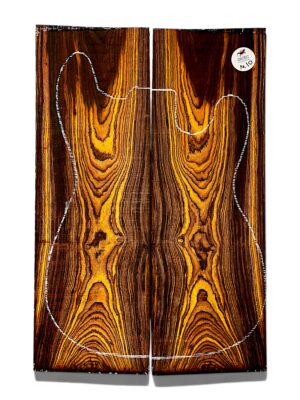 Exhibition Grade Mexican Cocobolo Rosewood Guitar Top – Bookmatched Pair ( M10 )