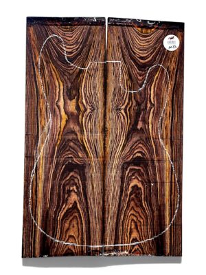 Exhibition Grade Mexican Cocobolo Rosewood Guitar Top – Bookmatched Pair ( M12 )
