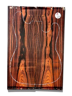 Exhibition Grade Mexican Cocobolo Rosewood Guitar Top – Bookmatched Pair ( M13 )