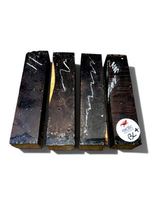 African Blackwood - 1.25"x1.25"x6" ( 1 pack - 4 pieces ) with cracks BL4