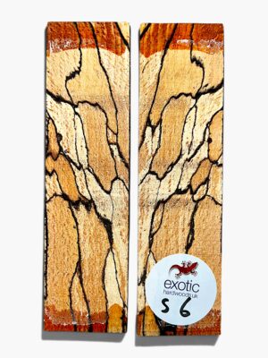 Spalted Beech Knife Scales – Bookmatched Pair ( S6 )