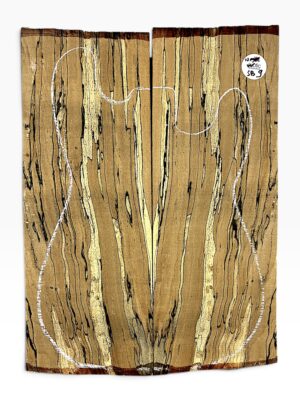 Spalted Beech Guitar Top – 2 Piece Set ( SB9 ) wormy