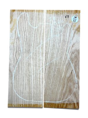 American Ash Body Blank - 510x370x48mm approx - 2 pieces ( No 33 ) 6.3kg
