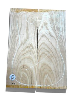 American Ash Body Blank - 510x370x50mm approx - 2 pieces ( No 66 ) 5.65kg