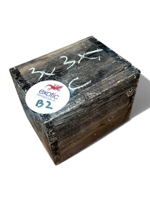 Ebony 3″x3″x4″ approx ( B2 ) with cracks