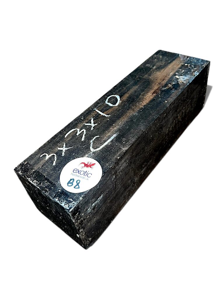 Ebony 3″x3″x10″ approx ( B8 ) with crack