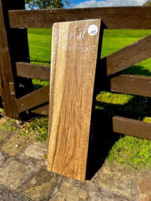 African Walnut 24" x 6.5"x 2" approx - A19 ( wormy, with crack )