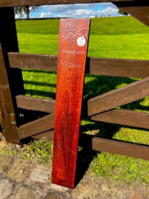Genuine Satine Bloodwood 30"x5"x1" approx - A23 with crack