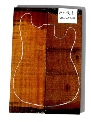 African Mahogany 2 pieces body blank 540x360x50mm - MHQ1