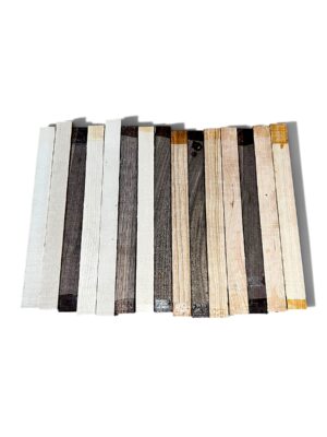 Walnut, Maple & Cherry Blank Set 1" × 1" × 12" – 15 Pieces