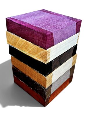 Padauk, Wenge, Walnut, Cherry, Purpleheart, Ash